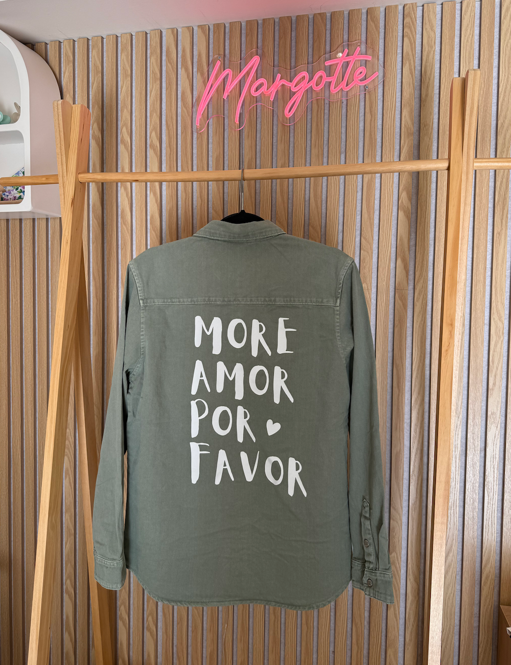 Veste chemise unisexe - More amor por favor