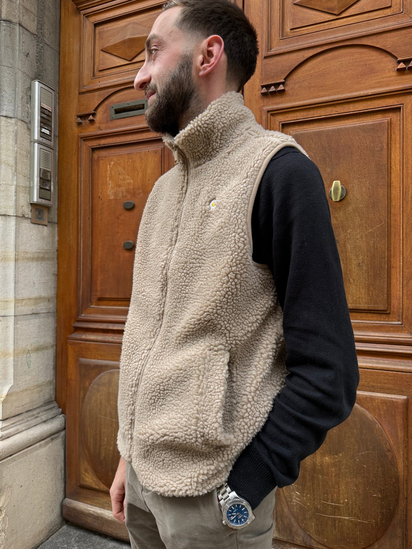 Veste sans manches beige – Sherpa