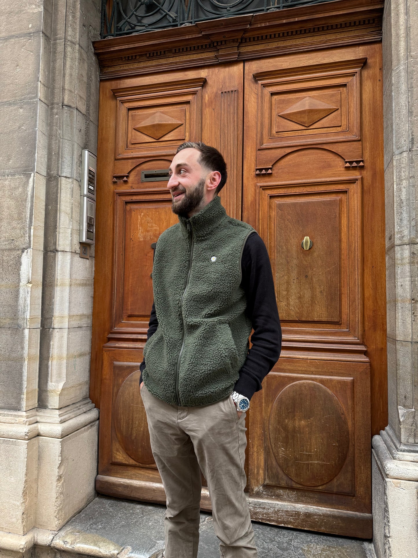 Veste sans manches kaki – Sherpa