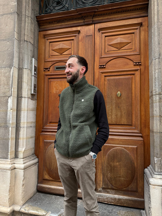 Veste sans manches kaki – Sherpa