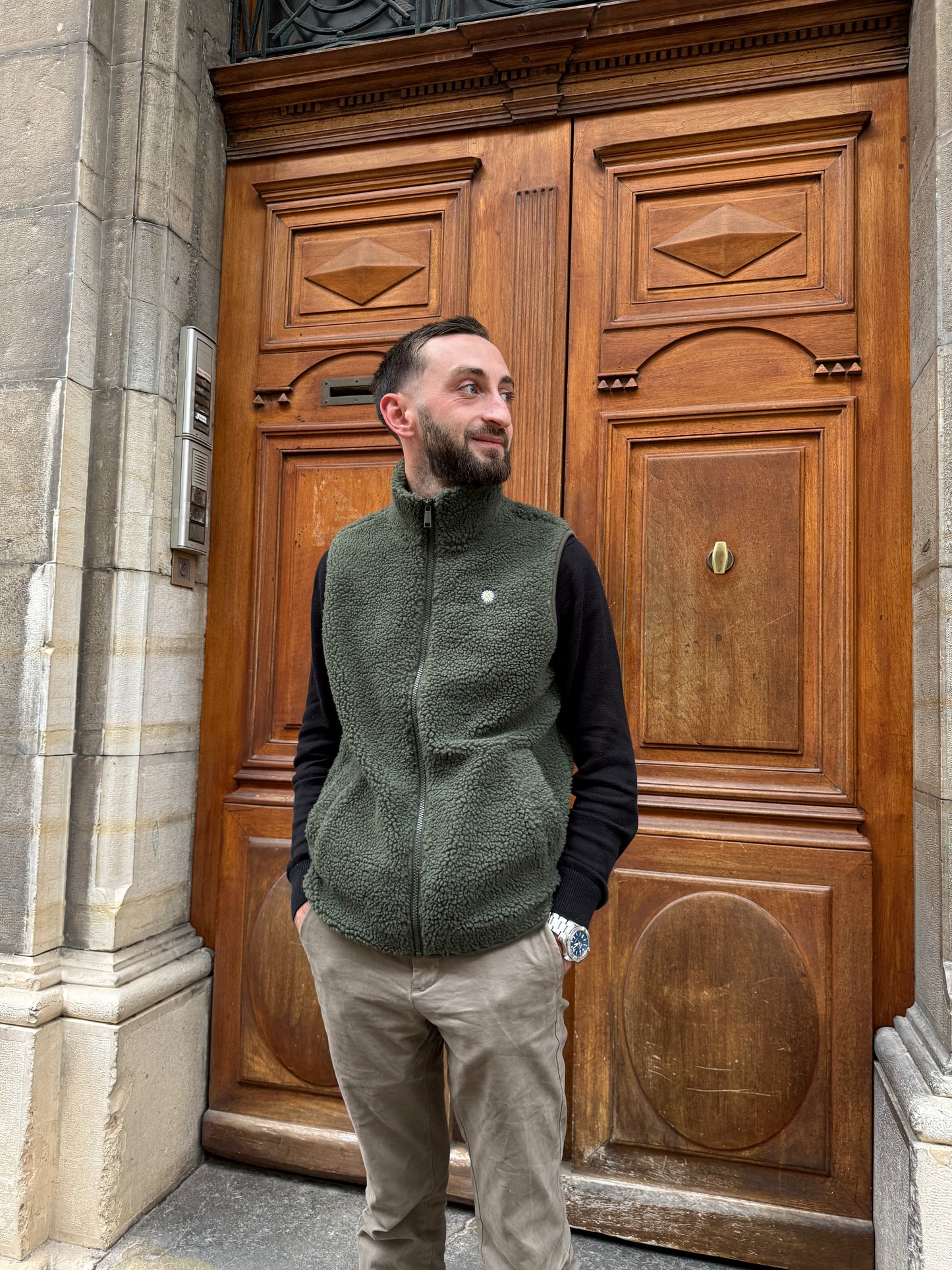 Veste sans manches kaki – Sherpa