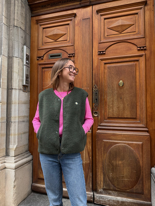 Veste sans manches kaki – Sherpa