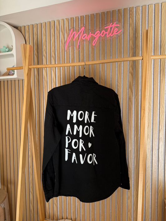 Veste chemise unisexe - More amor por favor